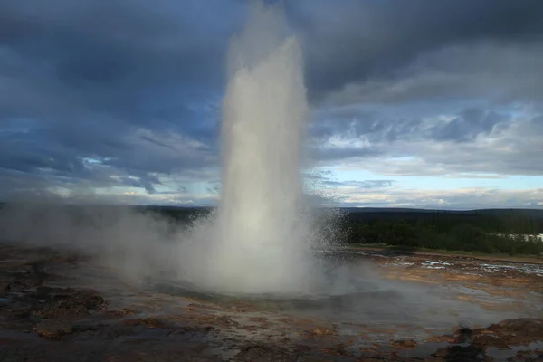 Great Geysir Strokkur Hot Springs Islandia — Foto de Stock