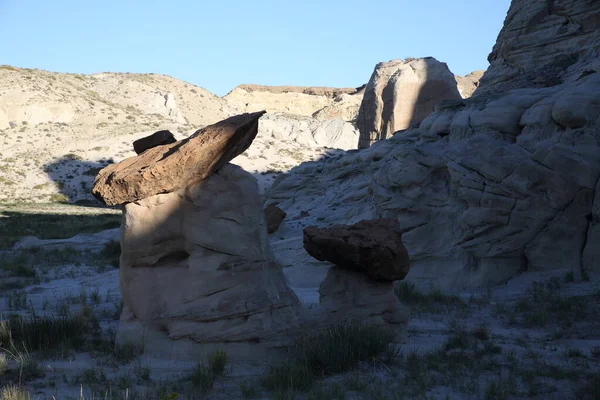 White Hoodoos Chimney Rock Chimney Rock Canyon Rimrocks White Valley — Photo