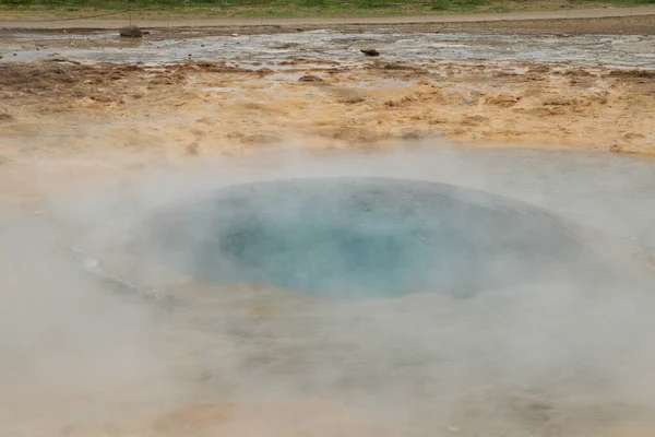 Islands Stora Geysir Strokkur Varma Källor — Stockfoto