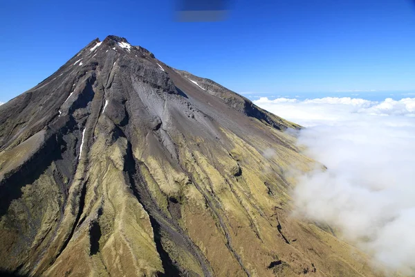 Mount Taranaki Sopka Vzduchu Nový Zéland — Stock fotografie