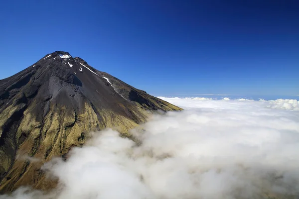 Volcán Monte Taranaki Desde Aire Nueva Zelanda — Foto de Stock