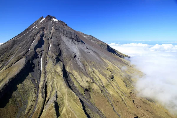 Mount Taranaki Sopka Vzduchu Nový Zéland — Stock fotografie