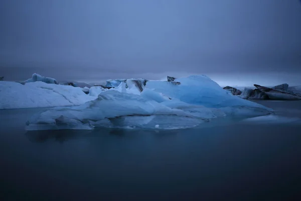 Вид Ледяной Покров Лагуне Йокульсарлон Исландия — стоковое фото