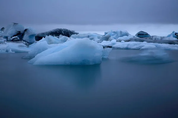 Krásný Výhled Ledovce Jokulsarlonské Ledovcové Laguně Island — Stock fotografie