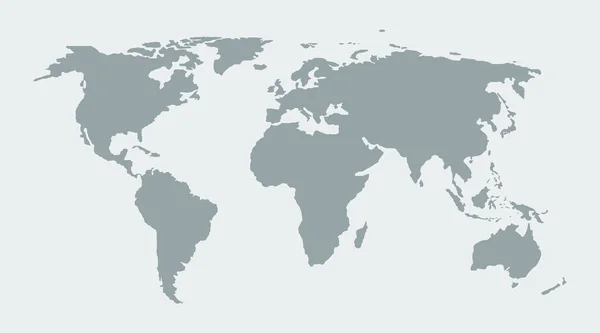 Mapa Mundo Terra Cinzenta Globo Antecedentes Globais Com Europa Ásia — Vetor de Stock