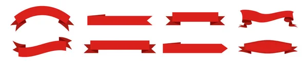 Banner Mit Schleife Rotes Etikett Zum Verkauf Dekorative Fahne Band — Stockvektor