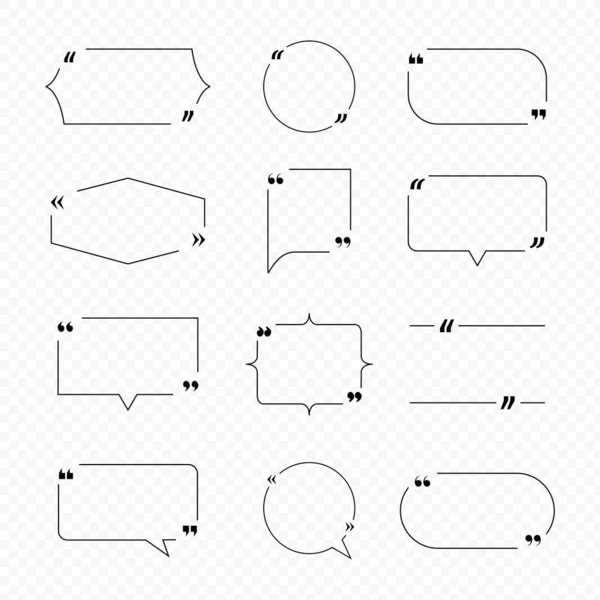 Alıntı Kutusu Metin Alıntısı Konuşma Yorum Mesaj Için Köpürme Çerçeve — Stok Vektör