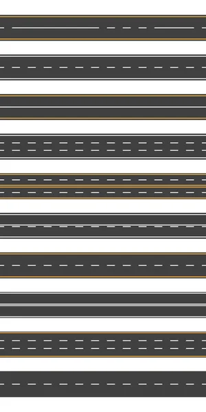 Strada Asfaltata Diritta Autostrada Orizzontale Senza Soluzione Continuità Strada Citta — Vettoriale Stock