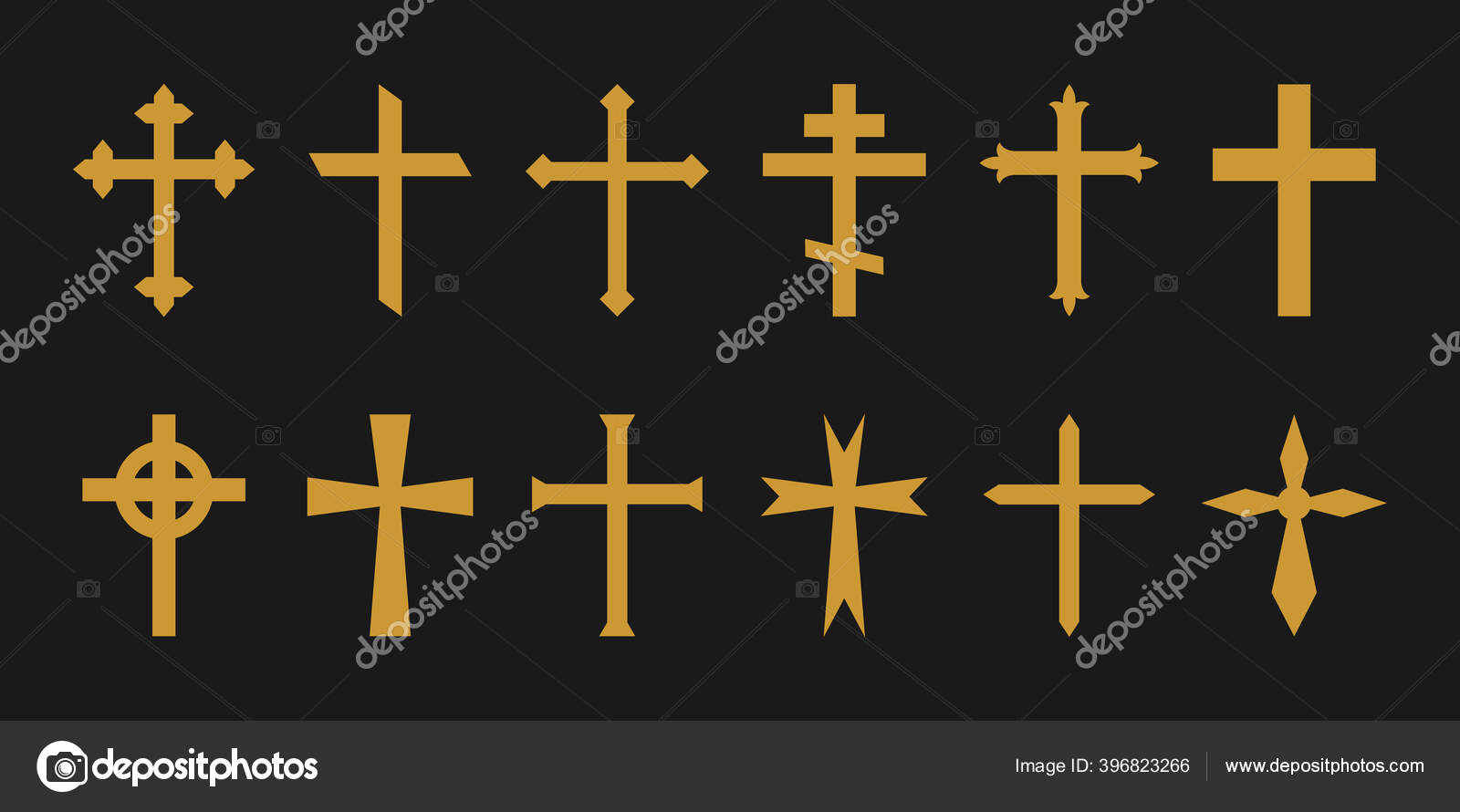 Gold Cross CATHOLIC SIGN