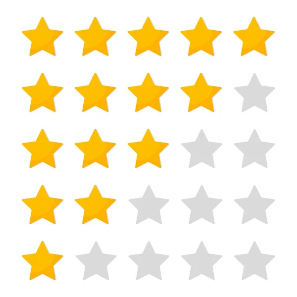 Sterren Van Rating Klantbeoordeling Ikoon Van Evaluatie Stemming Feedback Met — Stockvector