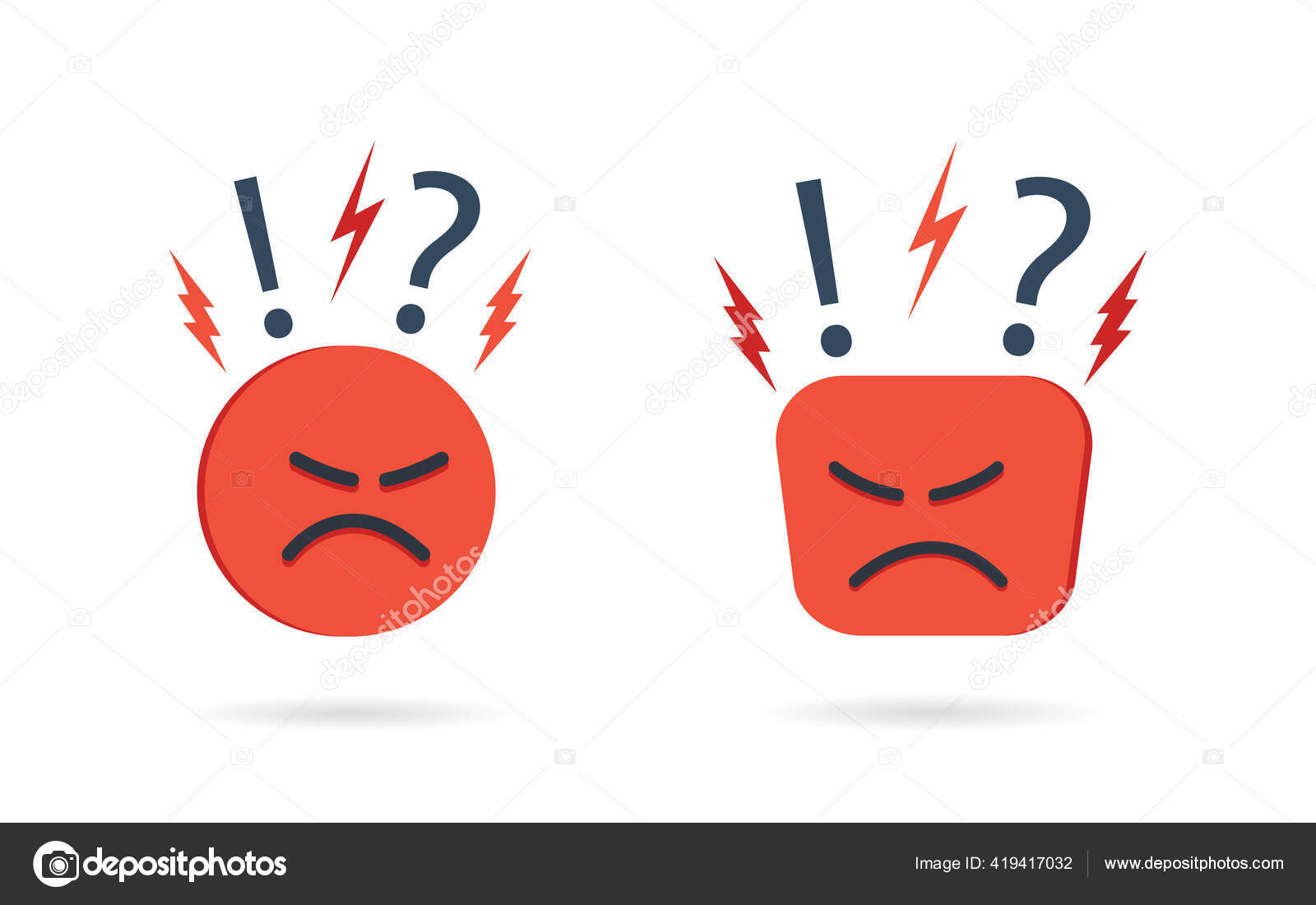 Emoji Faces Icons Vector Design Bad Stock Vector (Royalty Free