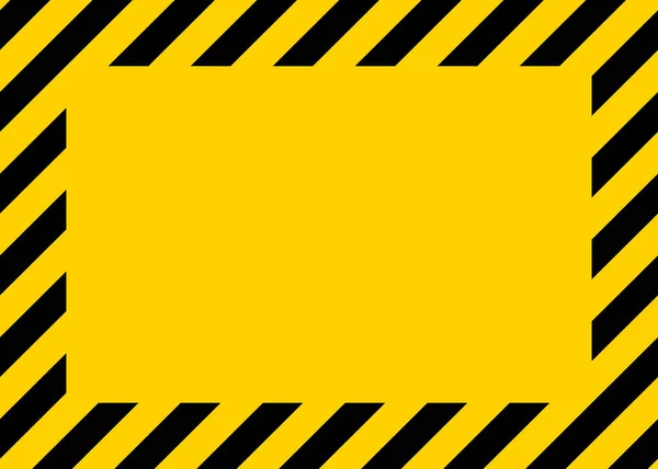 Attention Avertissement Bordure Jaune Noir Bande Avertissement Danger Sur Zone — Image vectorielle