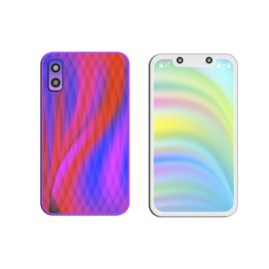 Akıllı telefon modeli beyaz arkaplanda izole edildi