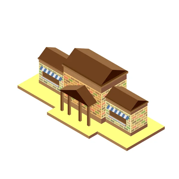 Ισομετρική Εικονίδιο Του Φορέα Για Την Κατασκευή Υποδομών Της Πόλης — Διανυσματικό Αρχείο