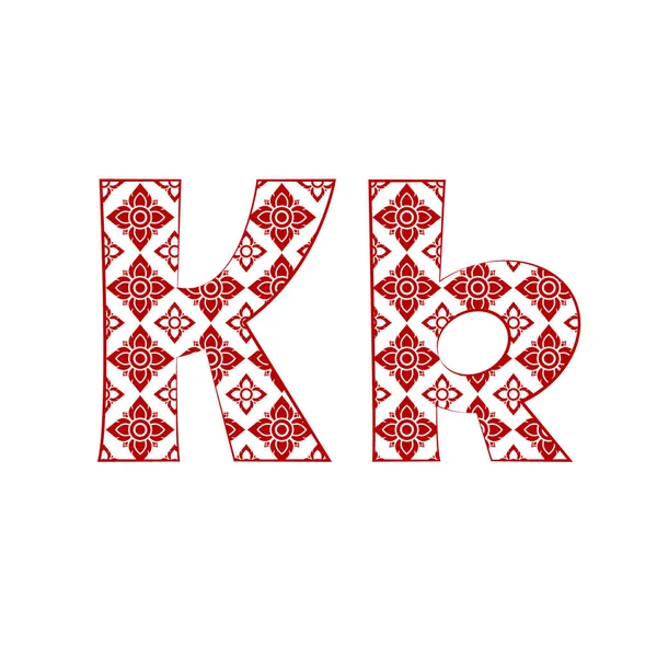 字母K标志模板的设计是以线条为蓝本的艺术图案 — 图库矢量图片