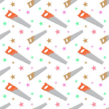 Testere ile kusursuz desen, Vektör dokusu çizimi.