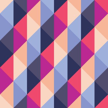 Geometrik arkaplan grafik tasarımı. İnternet sitesi, broşür, sunum, reklam promosyonu için soyut ve kusursuz bir düzen. Dekoratif mozaik süsü. Üçgen şekiller. Vektör illüstrasyonu.