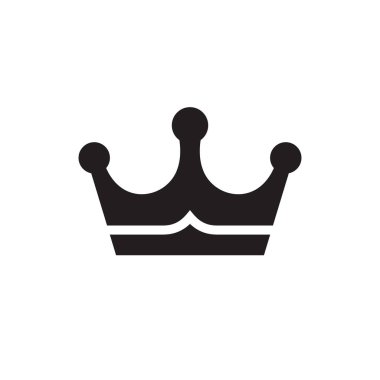 Crown Simge Tasarımı. Vektör illüstrasyonu.  
