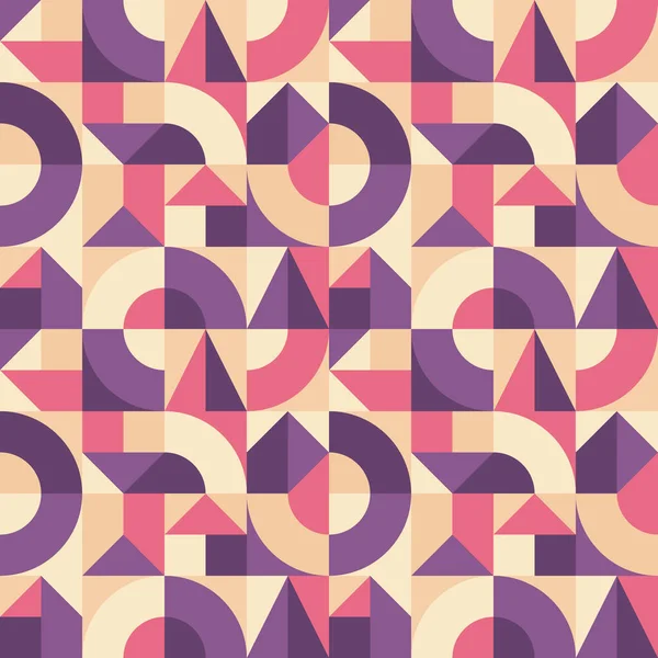 Geometrické Pozadí Grafickém Stylu Bauhaus Abstraktní Bezproblémový Vzor Pro Prezentaci — Stockový vektor