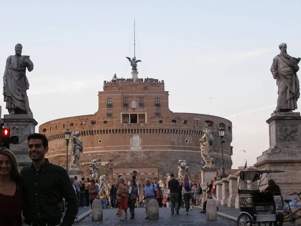 ローマ イタリア 2018年 月年頃 サンタンジェロ城別名ハドリアヌス帝の霊廟 — ストック写真