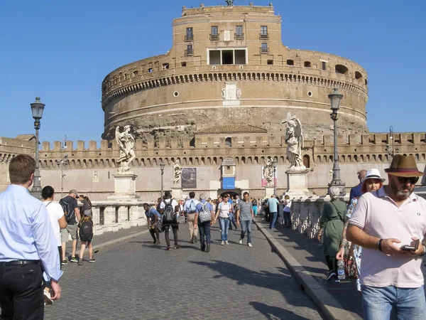 ローマ イタリア 2018年 月年頃 サンタンジェロ城別名ハドリアヌス帝の霊廟 — ストック写真