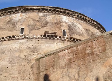 Pantheon antik Roma Tapınağı bütün tanrıların, şimdi bir Katolik Kilisesi Roma, İtalya
