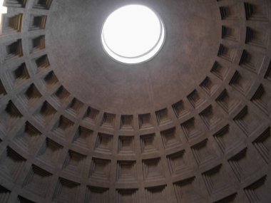 Rome, İtalya - Ekim 2018 yaklaşık: Pantheon tüm tanrıların, şimdi bir Katolik Kilisesi antik Roma Tapınağı