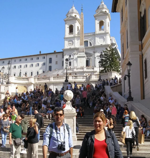 Rom Italien Circa Oktober 2018 Kyrkan Santissima Trinità Dei Monti — Stockfoto