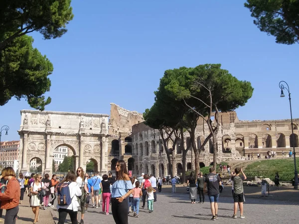 Rzym Włochy Około Października 2018 Koloseum Colosse Aka Koloseum — Zdjęcie stockowe