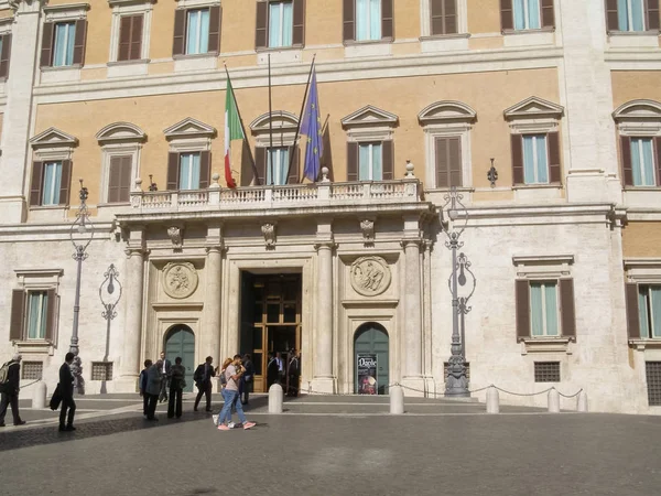 Roma Italia Circa Octubre 2018 Palazzo Montecitorio Sede Cámara Diputados — Foto de Stock