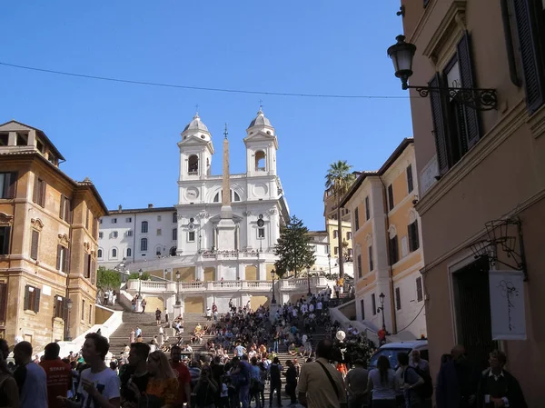 Roma Italia Circa Octubre 2018 Iglesia Santissima Trinita Dei Monti — Foto de Stock