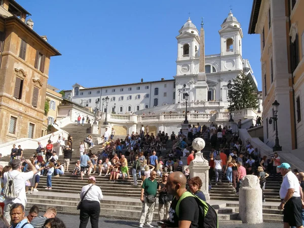 Roma Italia Circa Octubre 2018 Iglesia Santissima Trinita Dei Monti — Foto de Stock