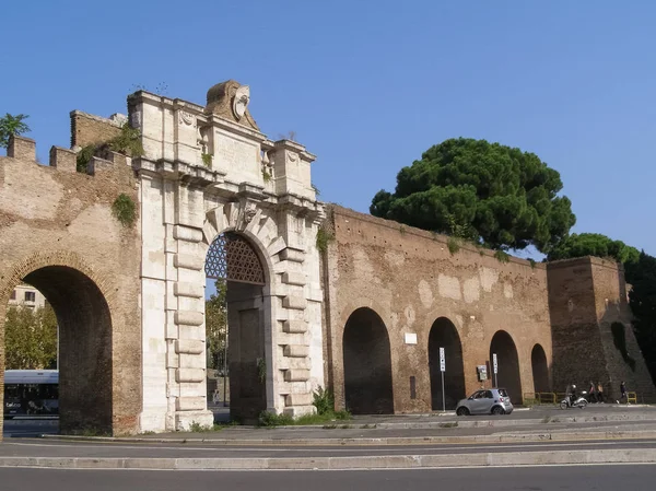 ローマ イタリア 2018年 月年頃 アウレリアヌス城壁 Aureliane — ストック写真