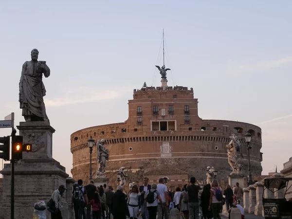 ローマ イタリア 2018年 月年頃 サンタンジェロ城別名ハドリアヌス帝の霊廟 — ストック写真