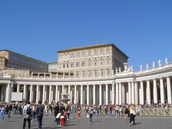 Rzym Włochy Około Października 2018 Peter Square Piazza San Pietro — Zdjęcie stockowe