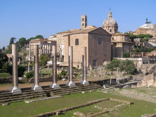 Ruinas Del Foro Romano También Conocido Como Foro Romano Roma — Foto de Stock