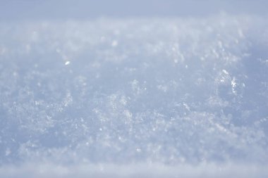 Kar doku. Kar yüzey yakın çekim. Kar doku arka plan. Kar yapısını.