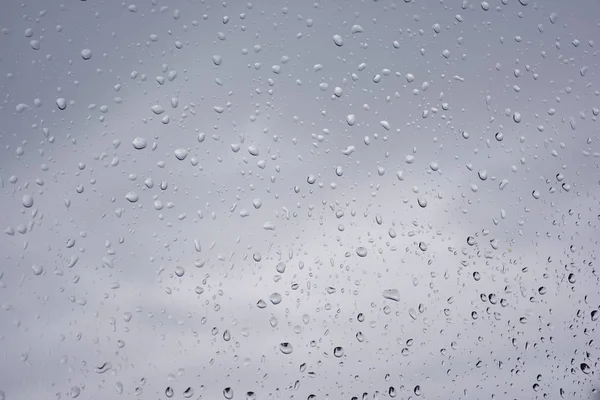 Regendruppels Het Glazen Oppervlak Textuur Van Druppels Water — Stockfoto