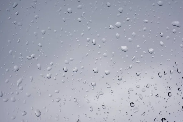 Σταγόνες Βροχής Στην Επιφάνεια Του Γυαλιού Υφή Σταγόνων Νερού — Φωτογραφία Αρχείου