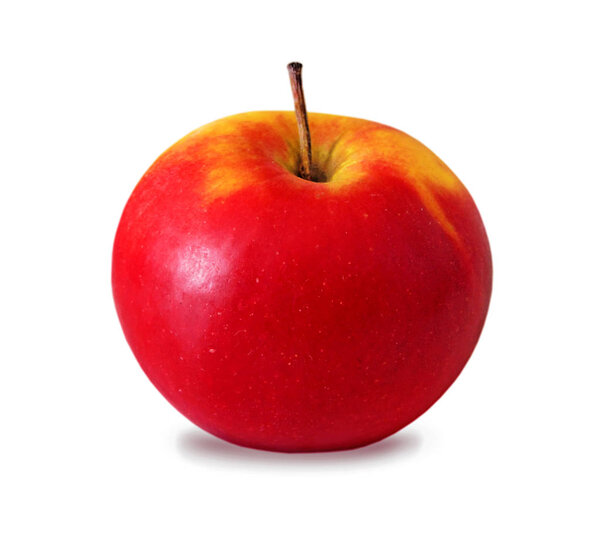 Ripe red apple isolated on a white background