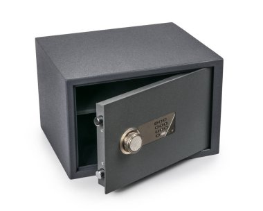 Cash Money safe deposit box isolated on white clipart