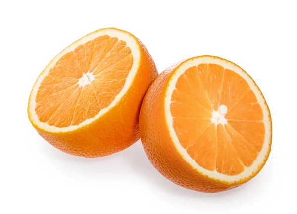 Oranje Vruchten Witte Achtergrond Met Uitknippad Geïsoleerd — Stockfoto