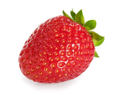 Çilek beyaz arkaplanda izole edildi