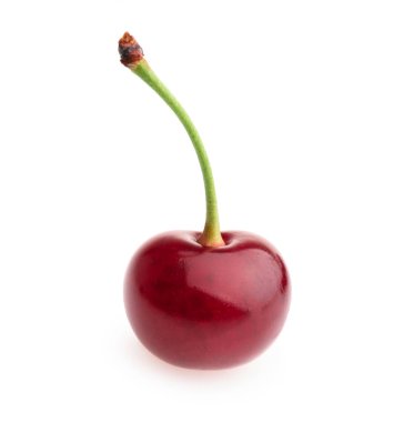 Beyaz arkaplanda kiraz izole
