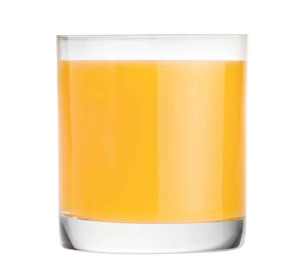 Verre de jus d'orange, boisson d'agrumes fond blanc clipping — Photo