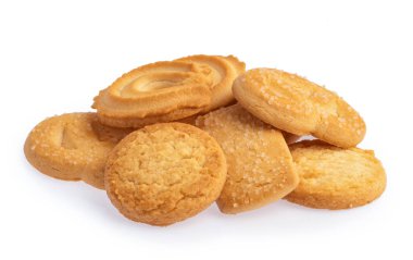 Beyaz arkaplanda izole edilmiş çerezler