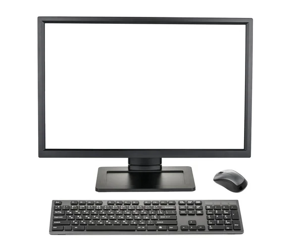 Desktop PC. desktop computer geïsoleerd zonder schaduw — Stockfoto