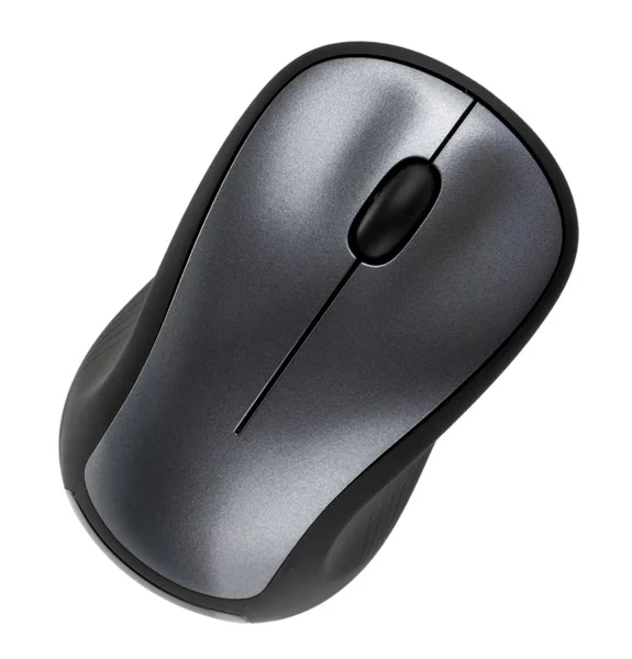 Computer mouse top view clipping path — Stock Photo, Image