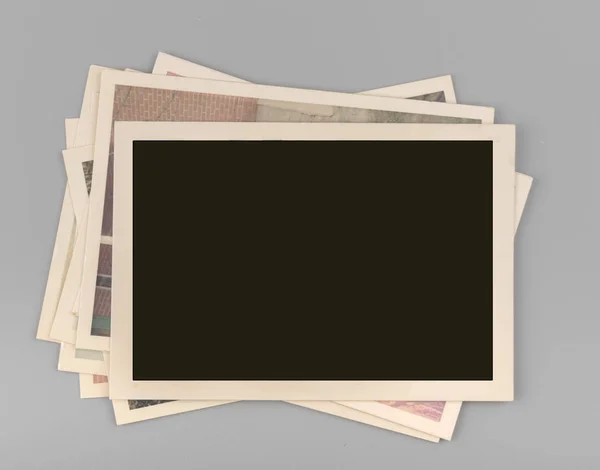 Stack of Blank vintage photos — Stock Photo, Image