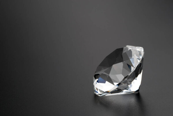 diamond on black background copyspace